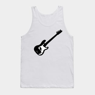 Black and white bass guitar Tank Top